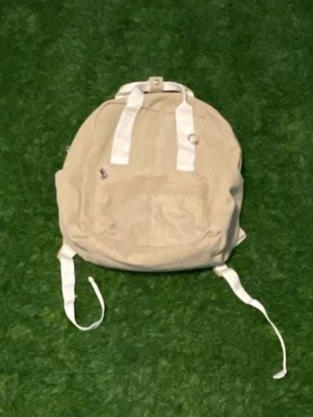 Wild Fable Beige Canvas Backpack with White Straps